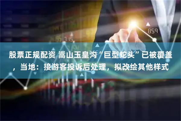 股票正规配资 嵩山玉皇沟“巨型蛇头”已被覆盖，当地：接游客投诉后处理，拟改绘其他样式