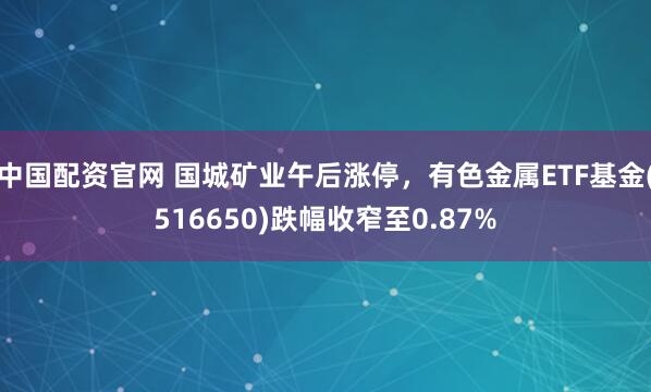 中国配资官网 国城矿业午后涨停，有色金属ETF基金(516650)跌幅收窄至0.87%