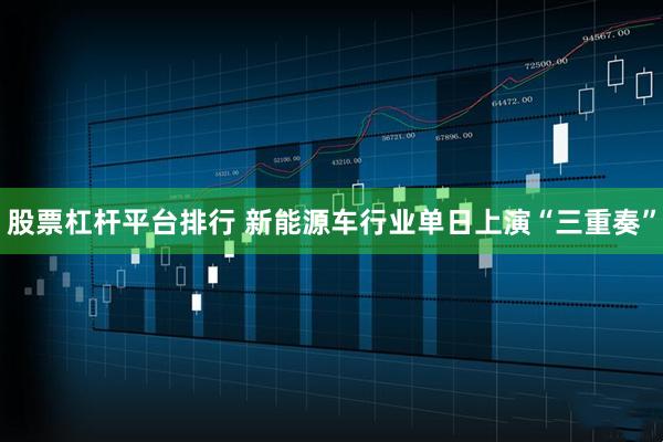 股票杠杆平台排行 新能源车行业单日上演“三重奏”